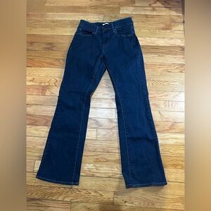 Levi’s Women’s Curvy Bootcut Jeans Dark Wash Stretch Low Rise Sz 28
